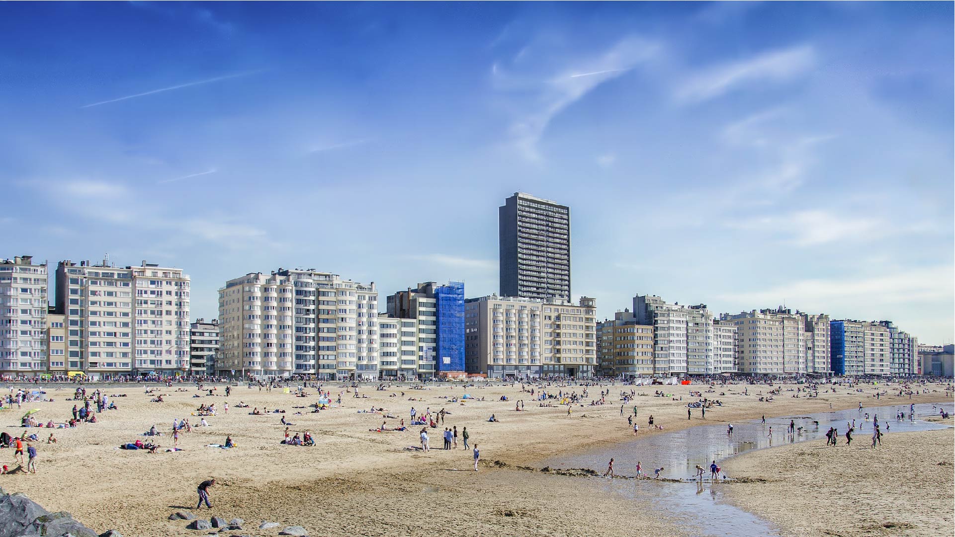 La plage d&#039;Ostende en Belgique