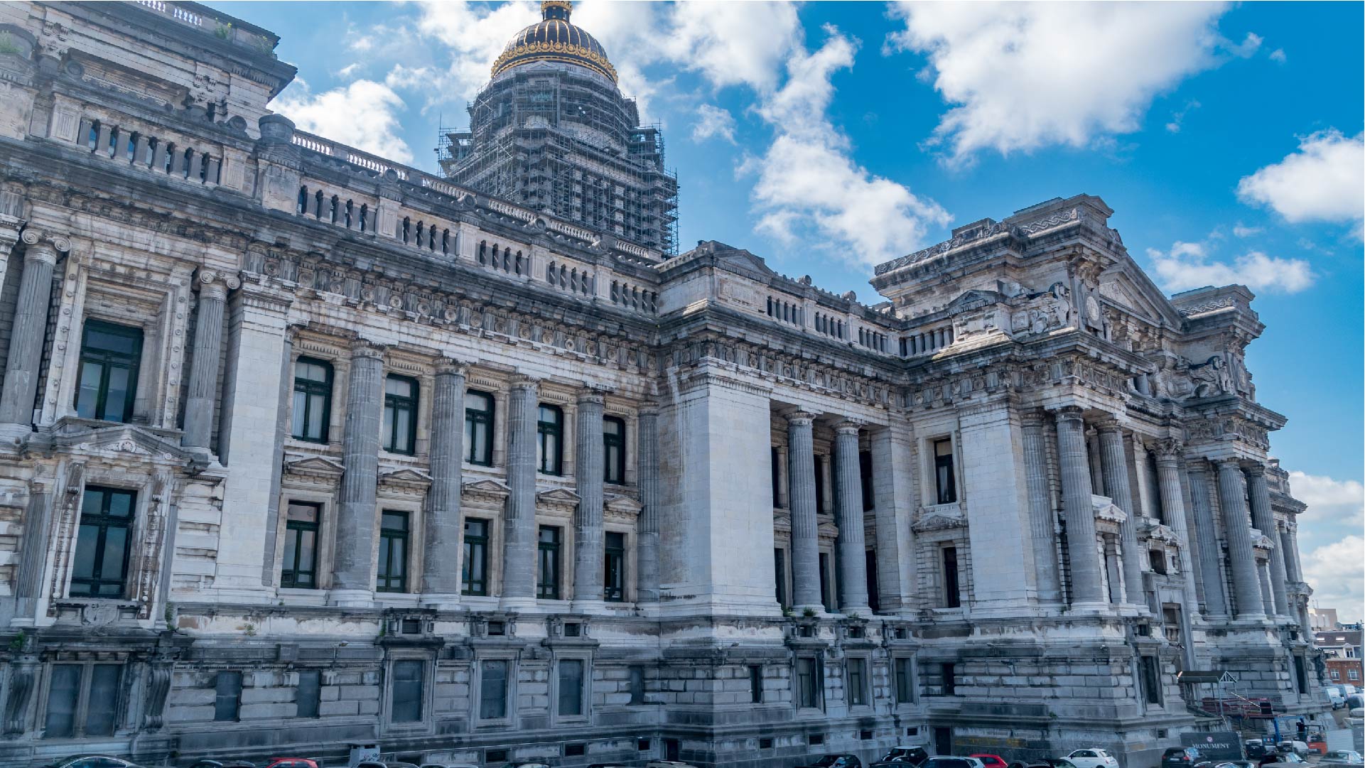 Vue du palais de justice de Bruxelles