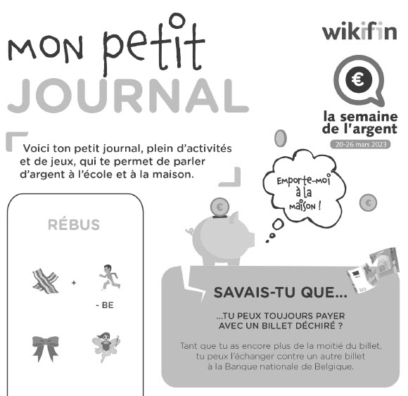 Capture d&#039;écran du petit journal en noir et blanc