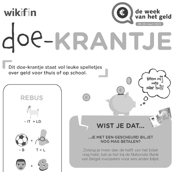 Teaser van Doe-krantje in zwart-wit