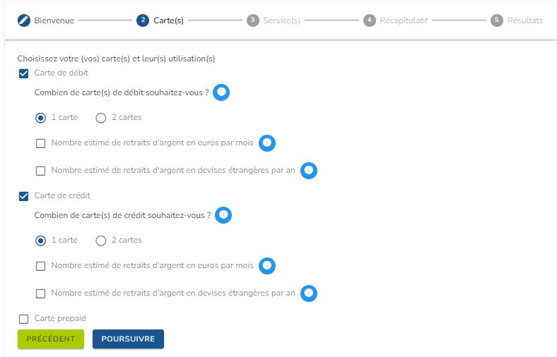 screenshot comparateur de comptes à vue