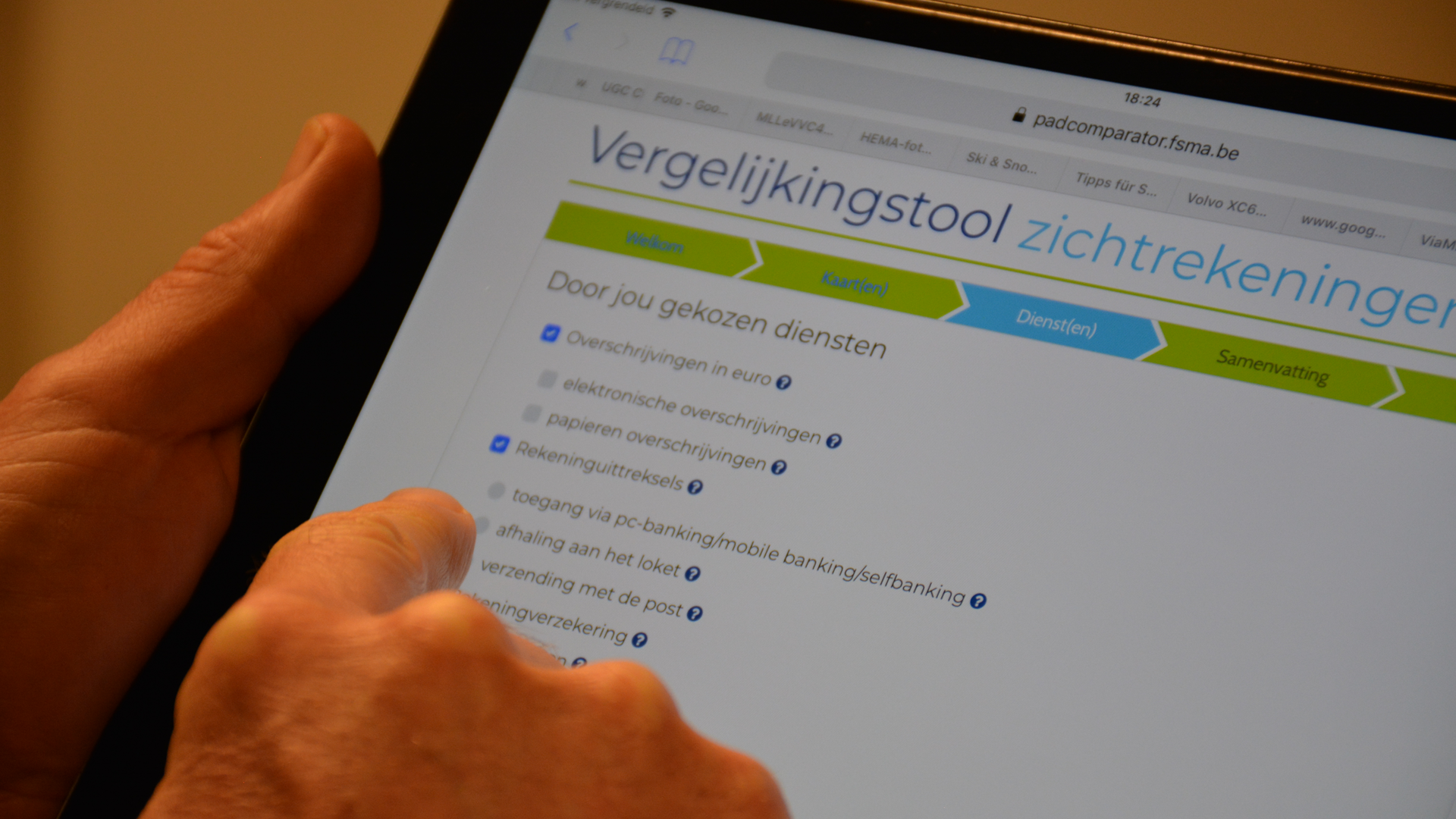 Vergelijkingstool voor kosten van zichtrekeningen Vergelijkingstool voor kosten van zichtrekeningen